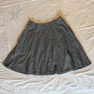 Abercrombie & Fitch Gray Lace Skater Skirt